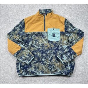 Topo Designs Pullover Mens Size XXL Multicolor Vista Lightweight Fleece 1/4 Zip